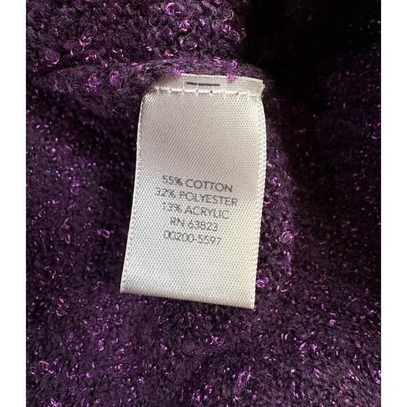 Christopher & Banks Cardigan Woman’s Size Small Purple Button Up Long Sleeve - Picture 7 of 8
